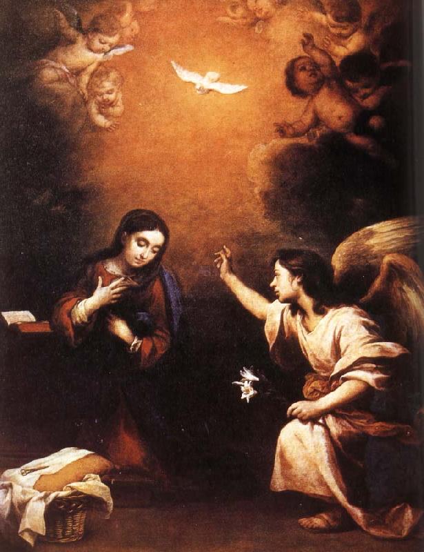 Bartolome Esteban Murillo Angel messenger oil painting image